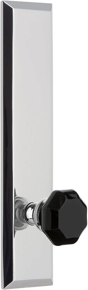 Ferragem de Grandeza 850562 Placa Alta Carre' com Maçaneta Coventry Dupla Falsa, Tamanho do Batente: Na, Latão Vitalício