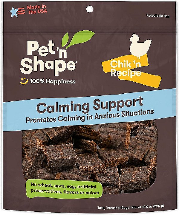 Pet 'n Shape Functional Treats, Calming Support Chik 'n Recipe - Petiscos Funcionais Pet 'n Shape, Suporte Calmante Receita de Frango