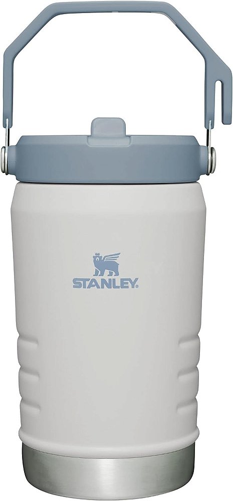 Caneca de aço inoxidável STANLEY IceFlow com canudo, Garrafa de água isolada a vácuo para casa, escritório ou carro, Copo reutilizável com canudo à prova de vazamentos.