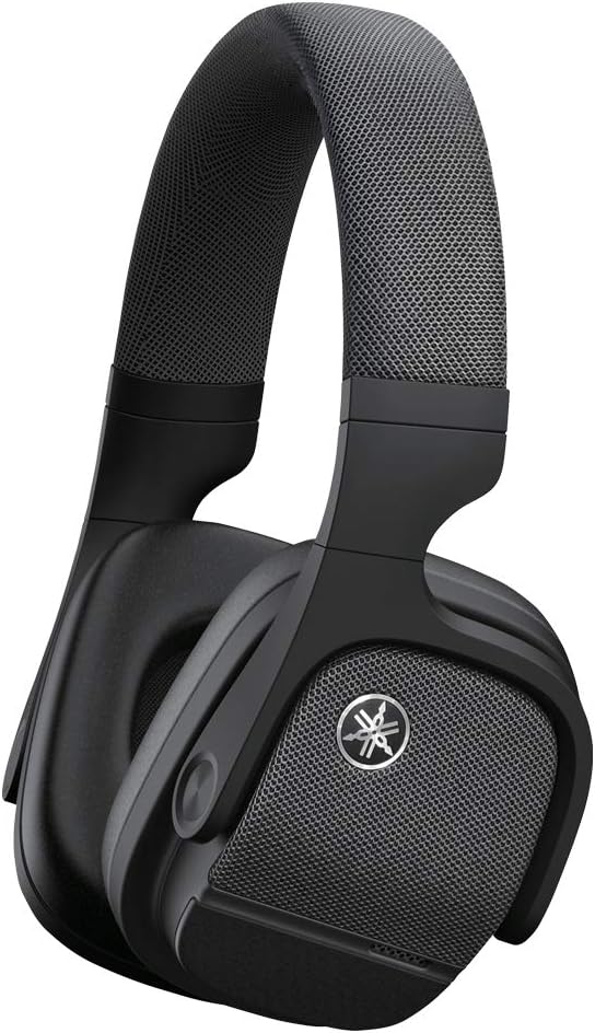 Fones de ouvido sem fio YAMAHA YH-L700A com som 3D - Over-Ear, otimizador de escuta, cancelamento de ruído ativo ANC avançado, Bluetooth 5 com aptX Adaptável, Preto