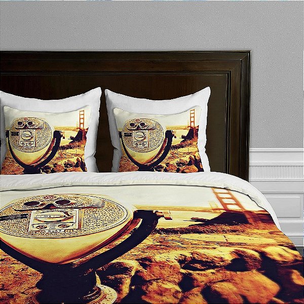 Capa de edredom Deny Designs Shannon Clark Bridge View, Solteiro/Solteiro Extra Grande