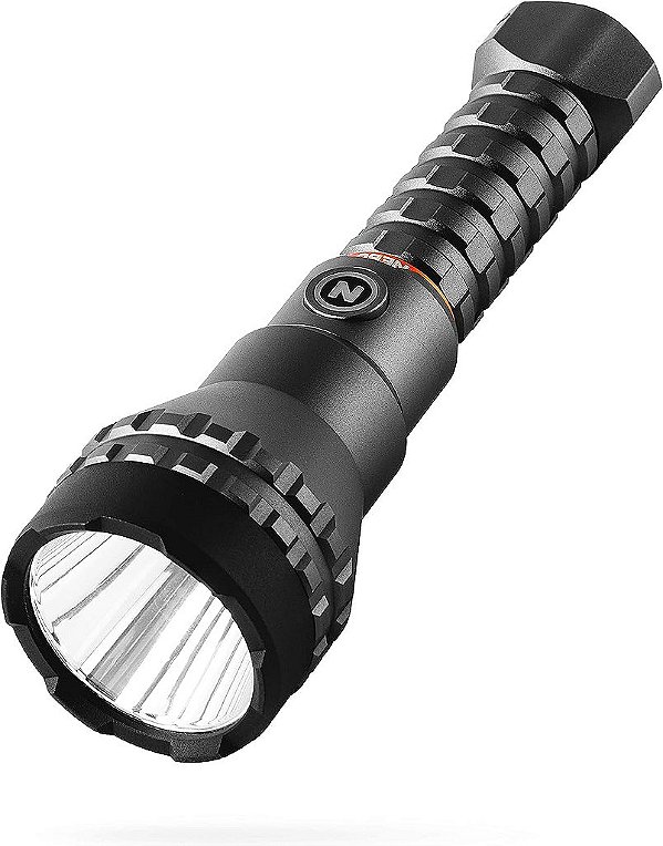 Lanterna de LED NEBO Luxtreme 500-Lumen - Lanterna recarregável e brilhante com 4 modos de luz, resistência à água, feixe de luz de meio quilômetro, cinza tempestade.