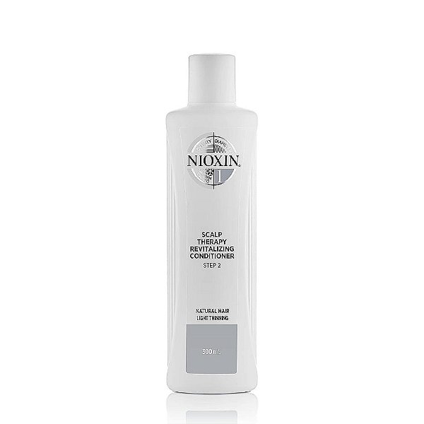 Nioxin Sistema 1, Condicionador Terapêutico, com Óleo de Hortelã-Pimenta, Trata o Couro Cabeludo Sensível e Fornece Hidratação, Para Cabelos Naturais com Leve Rarificação