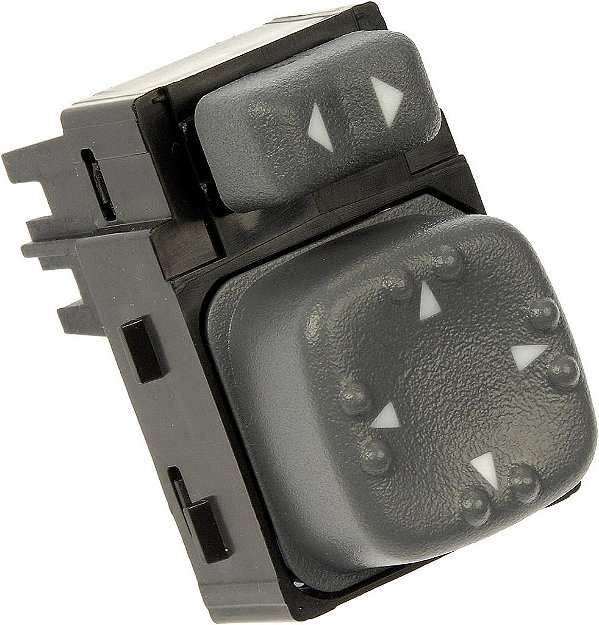 Interruptor de espelho retrovisor elétrico do lado do motorista dianteiro Dorman 901-126 - Compatível com dois botões para modelos selecionados de Chevrolet/GMC/Oldsmobile, preto.