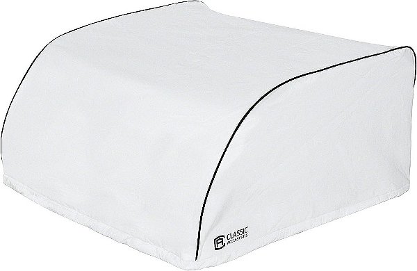 Capa de condicionador de ar para RV Over Drive Classic Accessories, Coleman Mach 8, Branca, Tecido resistente, Bainha com cordão, Vinil fácil de limpar