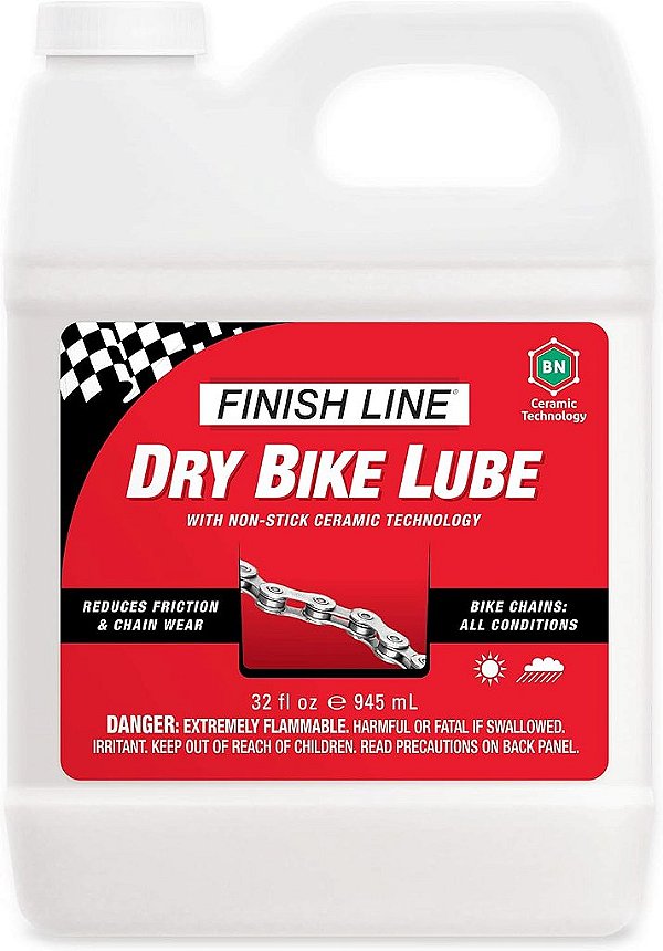 Lubrificante Seco para Bicicletas Finish Line com Teflon, Embalagem Squeeze, 1 litro.