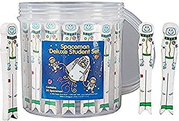 Jogo de Estudante Deluxe Spaceman Really Good Stuff 151977 - Inclui 30 spacemen em um recipiente de armazenamento reutilizável - Maneira divertida, interativa e fácil para os alunos aprenderem espaçamento correto entre palavras,