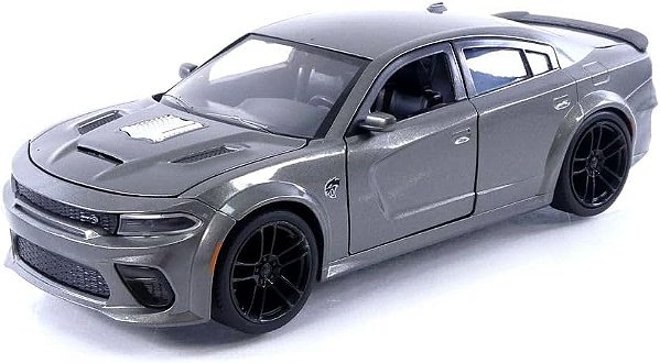 Velozes e Furiosos Fast X 1:24 Dodge Charger SRT Hellcat 2021 de Dom Carro em Miniatura de Ferro Fundido, Brinquedo para Crianças e Adultos