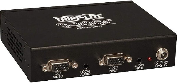 Tripp Lite 4-Port VGA com Áudio sobre Extensor/Divisor Cat5/Cat6, Transmissor Estilo Caixa com EDID, 1920x1440 a 60Hz, Até 1000 pés (B132-004A-2