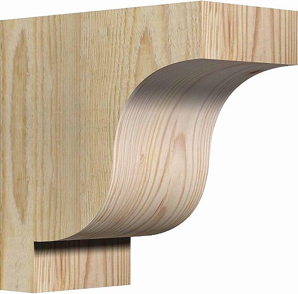 Ekena Millwork COR04X08X08NEW00RDF 4W x 8D x 8H Newport Rough Sawn Corbel, Douglas Fir = Ekena Millwork COR04X08X08NEW00RDF 4 W x 8 D