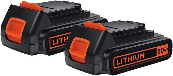 Bateria de íon de lítio BLACK+DECKER 20V MAX* POWERCONNECT 1.5Ah, 2 PK (LBXR20-OPE2)