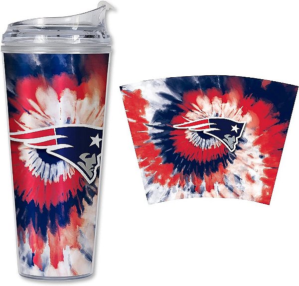 Rico Industries NFL Futebol Glitter 24oz Copo de acrílico com tampa articulada, oficialmente licenciado Copo de parede dupla com glitter e canudo