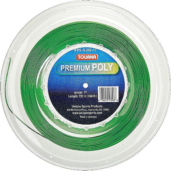 Corda de Tênis Durável Tourna Premium Poly