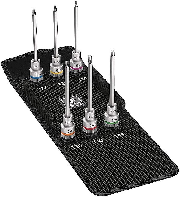 Soquete de bits Wera 05004211001 Zyklop 8767 C Torx com função de retenção