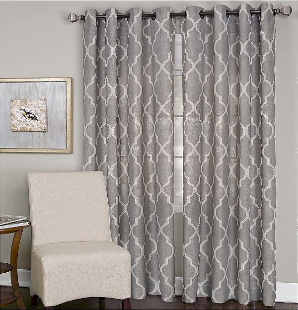 Elrene Home Fashions Medalia Grommet Top Linen Look Single Panel Window Curtain Drape, 52 x 95, Stone
Elrene Home Fashions Medalia Grommet Top Linen Look Painel Único de Cortina para Janelas,