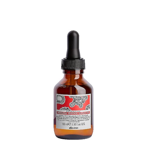 Tratamento Superativo sazonal energizante da Davines Naturaltech, Reduz a perda de cabelo, Melhora a densidade e o volume do cabelo, 3,38 fl. oz.
