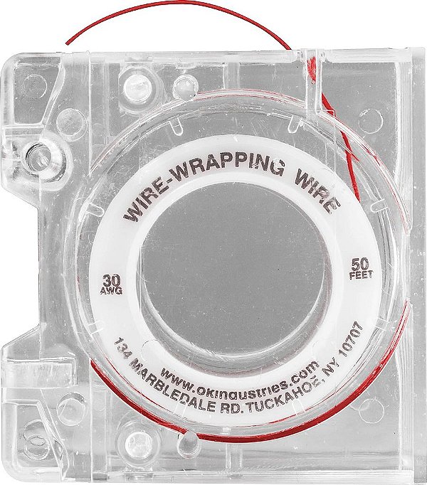 Jonard Tools WD-30-R Dispositivo de Dispensação de Fio com rolo de 50 pés de fio Kynar isolado vermelho de calibre 30 AWG