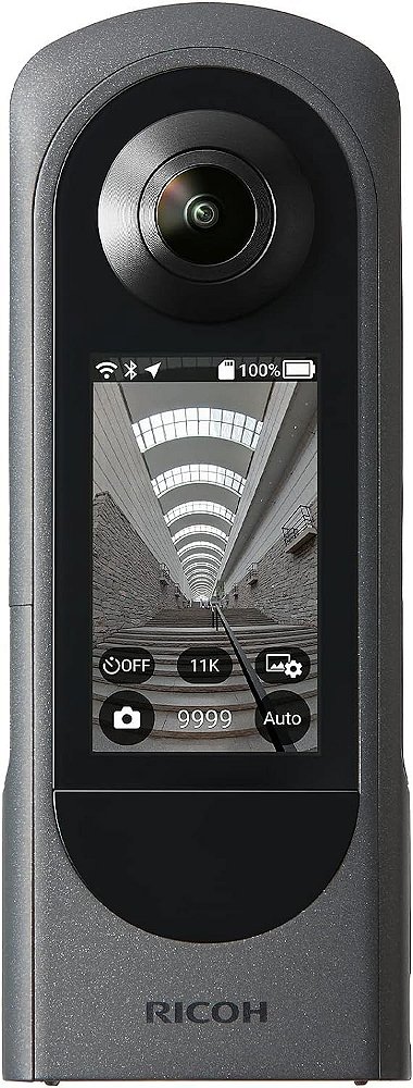 Câmera Ricoh Theta X 360 graus, alta resolução de imagem de aproximadamente 60M, 5.7K 360, tela sensível ao toque