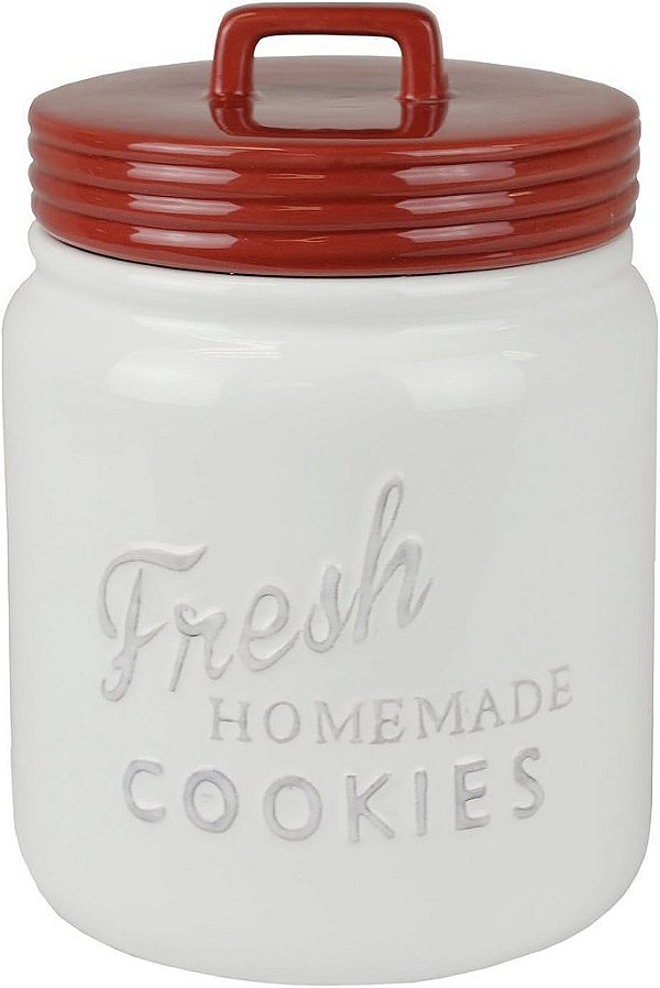 Coleção de Acessórios de Cozinha DII Cerâmica, Pote de Biscoitos, Vermelho