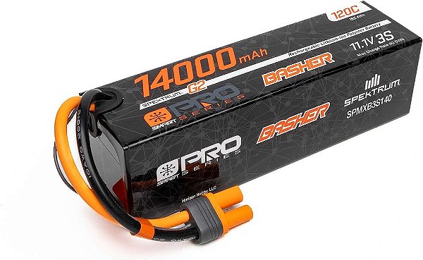 Spektrum 11.1V 14000mAh 3S 120C Smart G2 Pro Basher LiPo: IC5, SPMXB3S140 - Tradução: Spektrum 11.1V 14000mAh 3S 120C