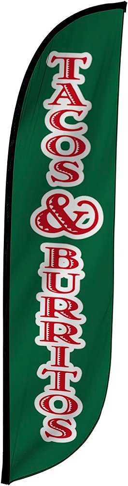 Bandeira de pena temática de comida da LookOurWay, 12 pés (hardware não incluído)