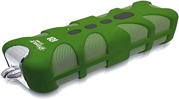 Alto-falante Bluetooth sem fio portátil Pyle Stereo Box Marine Grade, à prova d'água ou à prova de respingos e robusto, com pareamento NFC e entrada AUX para iPhone, sistema de carro, Macbook e fones de ouvido (P