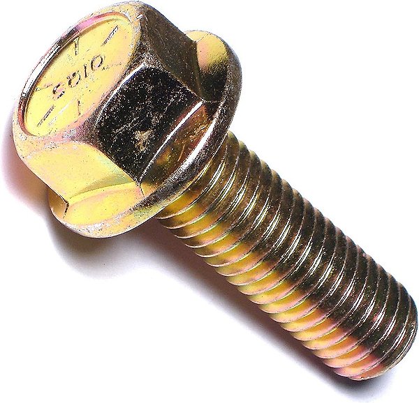 Parafusos de flange sextavados de aço de grau 8 grossos de difícil localização, 5/8-11 x 2, Peça-10