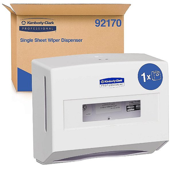 Distribuidor de Toalhas de Papel Compact Scottfold da Kimberly-Clark (09217), Distribuidor de Toalhas Pequenas, Branco