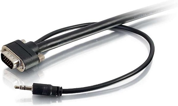 C2G/ Cabos Para Ir C2G 50230 Selecionar VGA + Áudio Estéreo 3.5mm e Cabo de Vídeo M/M, Classificado para In-Wall CMG, Preto (50 pés, 15.24 metros