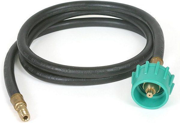 Conector de mangueira de propano de porco de 60 Camco, conecta cilindro de propano a um regulador de propano de RV ou reboque, fornece proteção térmica e proteção contra fluxo excessivo