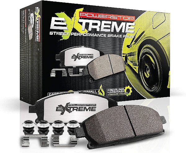 Ferramenta de Freio Traseiro Power Stop Z26-1386B Carbon-Fiber Ceramic Z26 Street Performance
