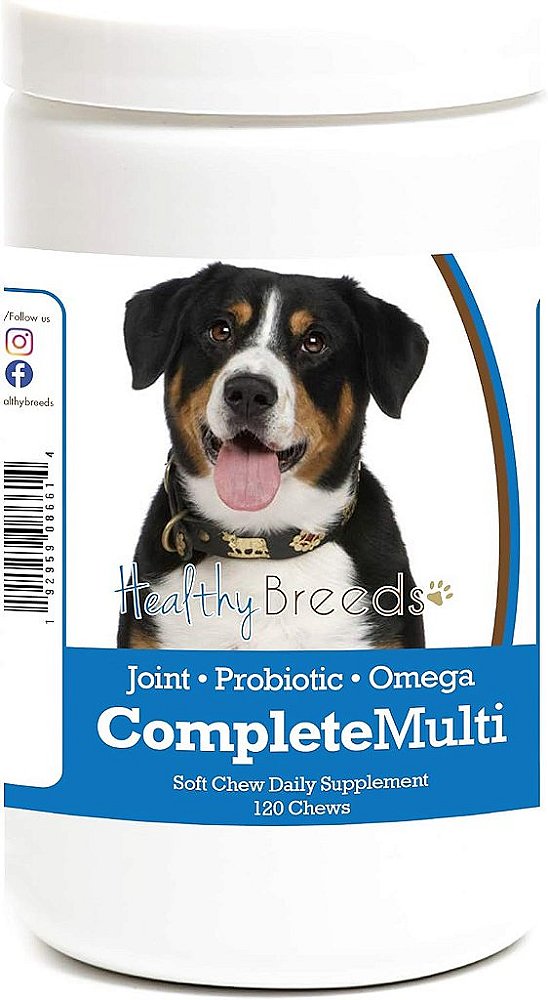 Suplemento Multivitamínico em Soft Chew com Contagem de 120 para Cães da Raça Entlebucher Mountain.