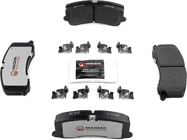 Pastilhas de freio cerâmicas MAGMA Fire Born Braking Pro-Series PSD677C, dianteiras.