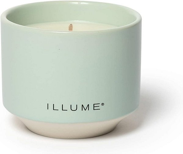 Vela de Soja Perfumada Matte de Cerâmica Fresh Sea Salt Essentials Beautifully Done da Illume