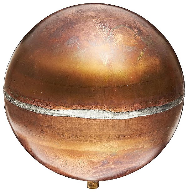 Manufatura Robert - Flutuador esférico de cobre da série R440-6 Bob, Espigão Feminino SAE 1/4-20, Diâmetro de 6, Flutuabilidade de 3,26 lbs.