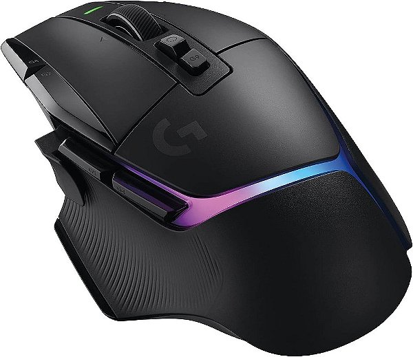 Mouse Óptico Sem Fio Logitech G502 X Plus Lightspeed - Interruptores híbridos LIGHTFORCE, RGB LIGHTSYNC, sensor de jogo HERO 25K, compatível com PC - macOS/Windows - Preto