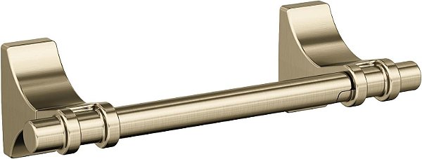 Amerock BH36051BBZ | Suporte para papel higiênico com poste duplo giratório em champanhe dourado | 8-13/16 pol. (224 mm) Suporte para papel higiênico | Davenport | Suporte para papel h