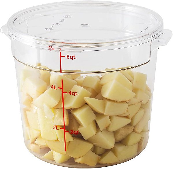 Tampas Apenas: Tampas Met Lux para Recipientes de Armazenamento de Alimentos de 6 e 8 Quartos, 10 Tampas Redondas para Recipientes de Armazenamento - Vedação Hermética, Tampas de Plást