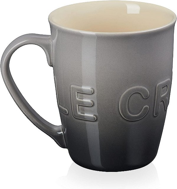Caneca de Café Extra Grande Le Creuset 20 oz em Cerâmica, com Logotipo, Ostra