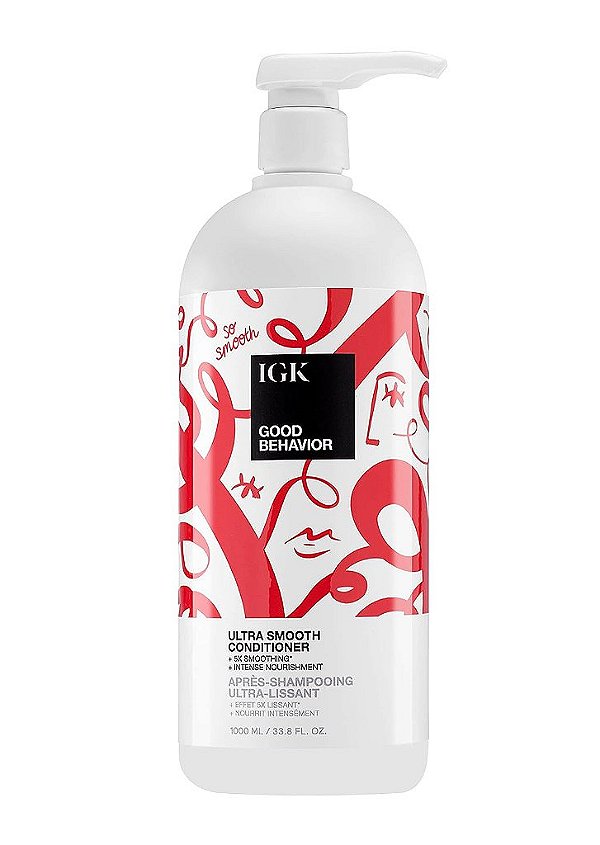 Condicionador Ultraliso IGK GOOD BEHAVIOR | Controle de Frizz + Hidratação + Brilho | Vegano + Livre de Crueldade |