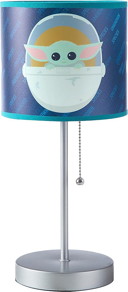Idea Nuova Star Wars: O Mandaloriano Apresentando Grogu aka The Child, Luminária de Mesa com Haste para Crianças, Metal