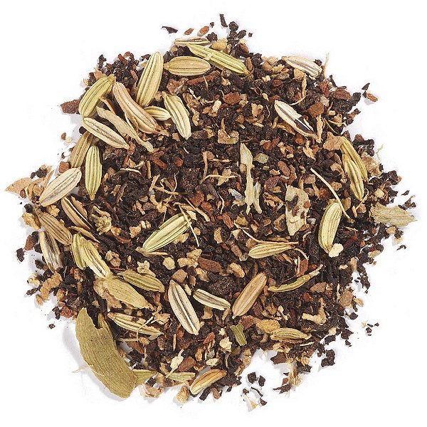 Chá Orgânico Chai Frontier Co-op, 1 libra a granel, Combinação robusta de chá preto e especiarias, Ótimo como chá quente e crème brûlée.