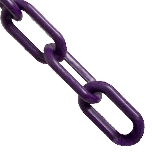 Corrente de barreira de plástico Sr. Chain, roxa, diâmetro do elo de 1,5 polegadas, comprimento de 50 pés (30023-50)