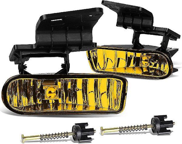 Luz de neblina do para-choque dianteiro do motor DNA MOTORING FL-ZTL-114-AM Lado do motorista e do passageiro [Compatível com 99-02 Chevy Silverado 1500 2500 3500 HD]