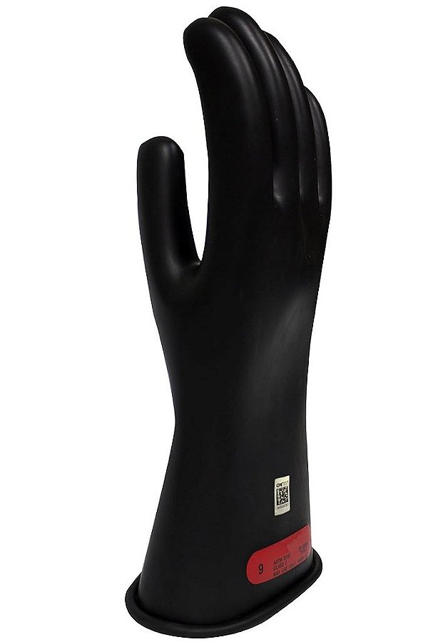 Luvas Isolantes de Borracha Preto Classe 0 Enespro, Tensão Máxima de Uso 1000V CA/1500V CC, GC0B09