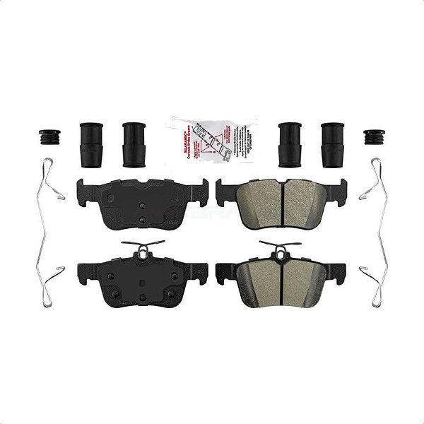 Pastilhas de freio traseiro semi-metálicas NWF-PTM1665 para Ford Fusion Escape Edge Lincoln MKZ MKC MKX Nautilus Continental Corsair Police Responder Hybrid SSV Plug-In Bronco Sport.