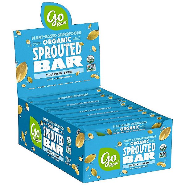 Barras de Sementes de Abóbora Cruas | Snacks Livres de Glúten | Vegan | Orgânicas | Paleo | Superfood (20 Barras Grandes)