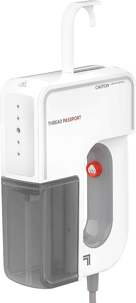 Sharper Image THREAD Passaporte Portátil para Viagem, Removedor de Rugas para Roupas, Branco