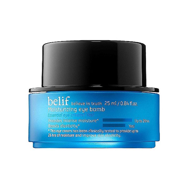 Creme para os olhos belif Moisturizing Eye Bomb com Esqualano | Bom para Secura, Perda de Firmeza | Aumenta a Elasticidade | Aumenta a Resistência da Pele | Para Tipos de Pele Normal, Seca, Mista