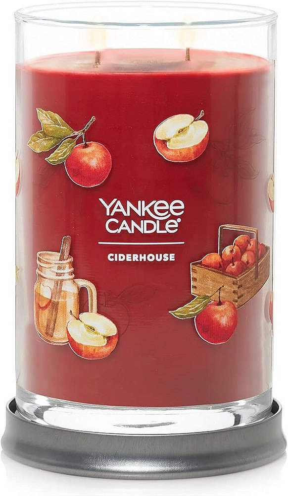 Vela Yankee Candle Ciderhouse Perfumada, Assinatura 20oz Grande Tumbler 2-Wick Candle, Mais de 60 Horas de Tempo de Queima